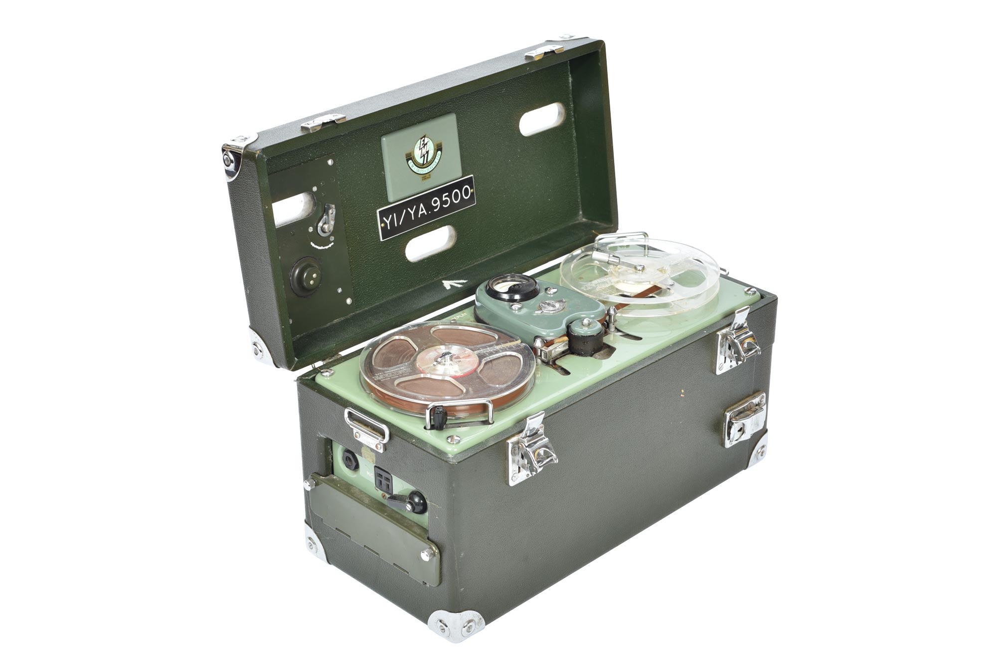 EMI Model L2A portable valve reel to reel tape recorder - Snellings Museum