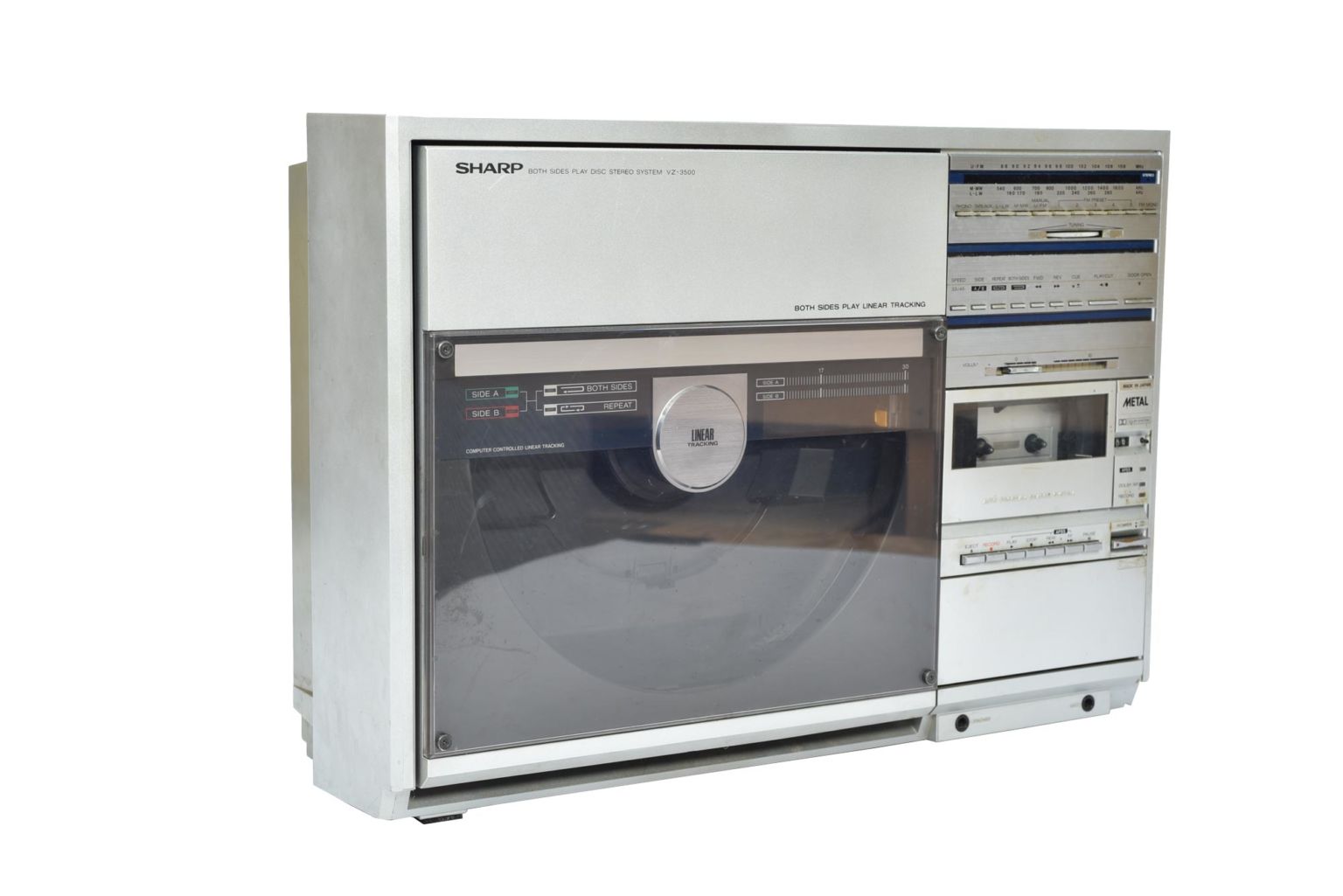 Sharp VZ 3500 music centre with linear tracking record player