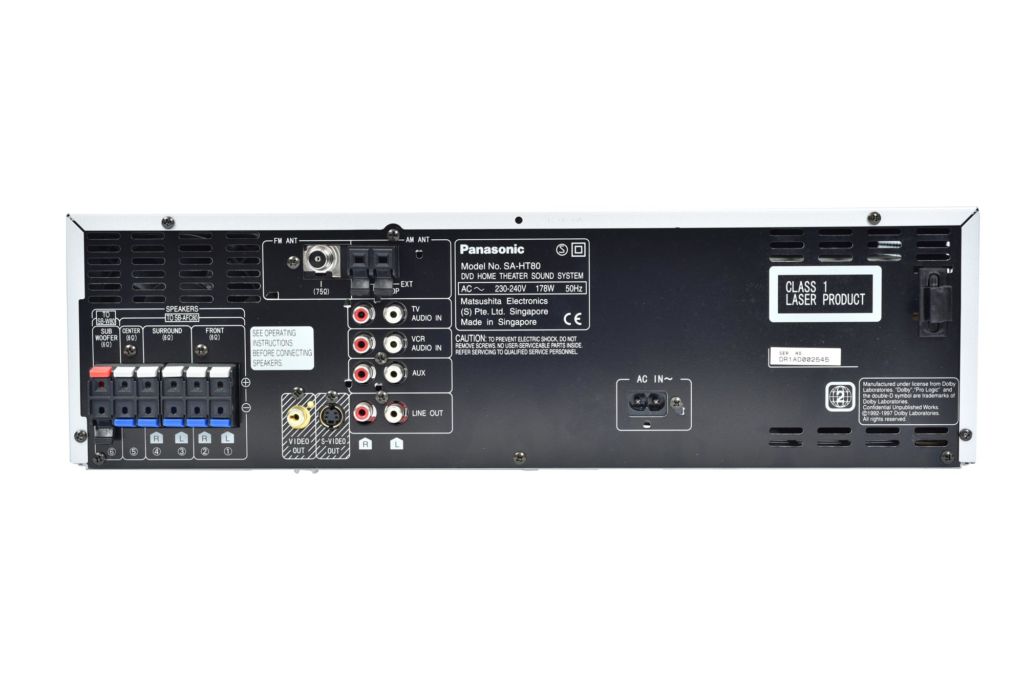 Panasonic SAHT80 DVD Home Theatre Sound System Snellings Museum
